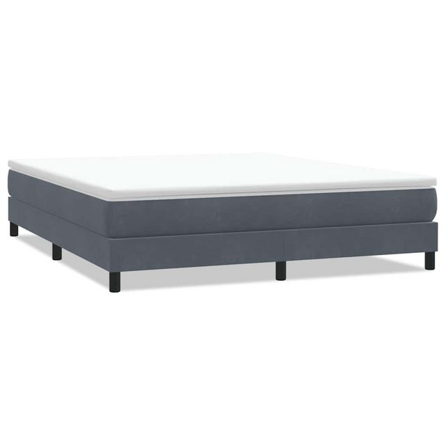 vidaXL Boxspringbett, Boxspringbett ohne Matratze Dunkelgrau 180x220 cm Sam günstig online kaufen