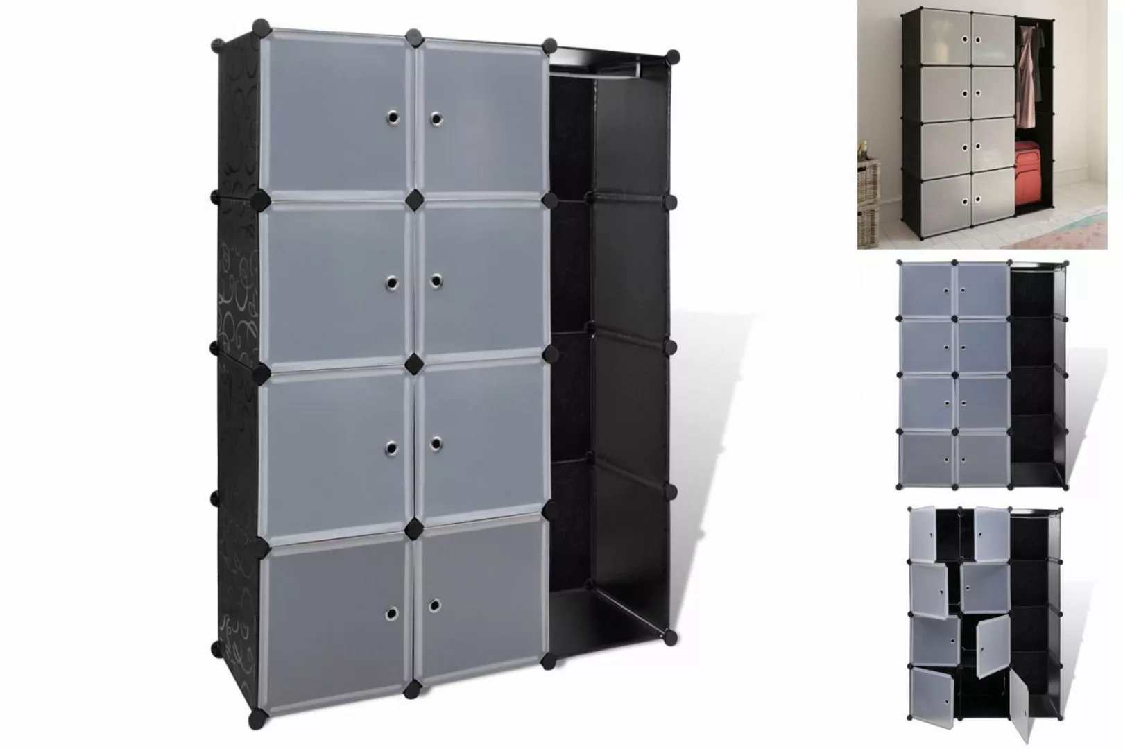 vidaXL Kleiderschrank Kleiderschrank Modularer Schrank mit 9 Fächern 371151 günstig online kaufen