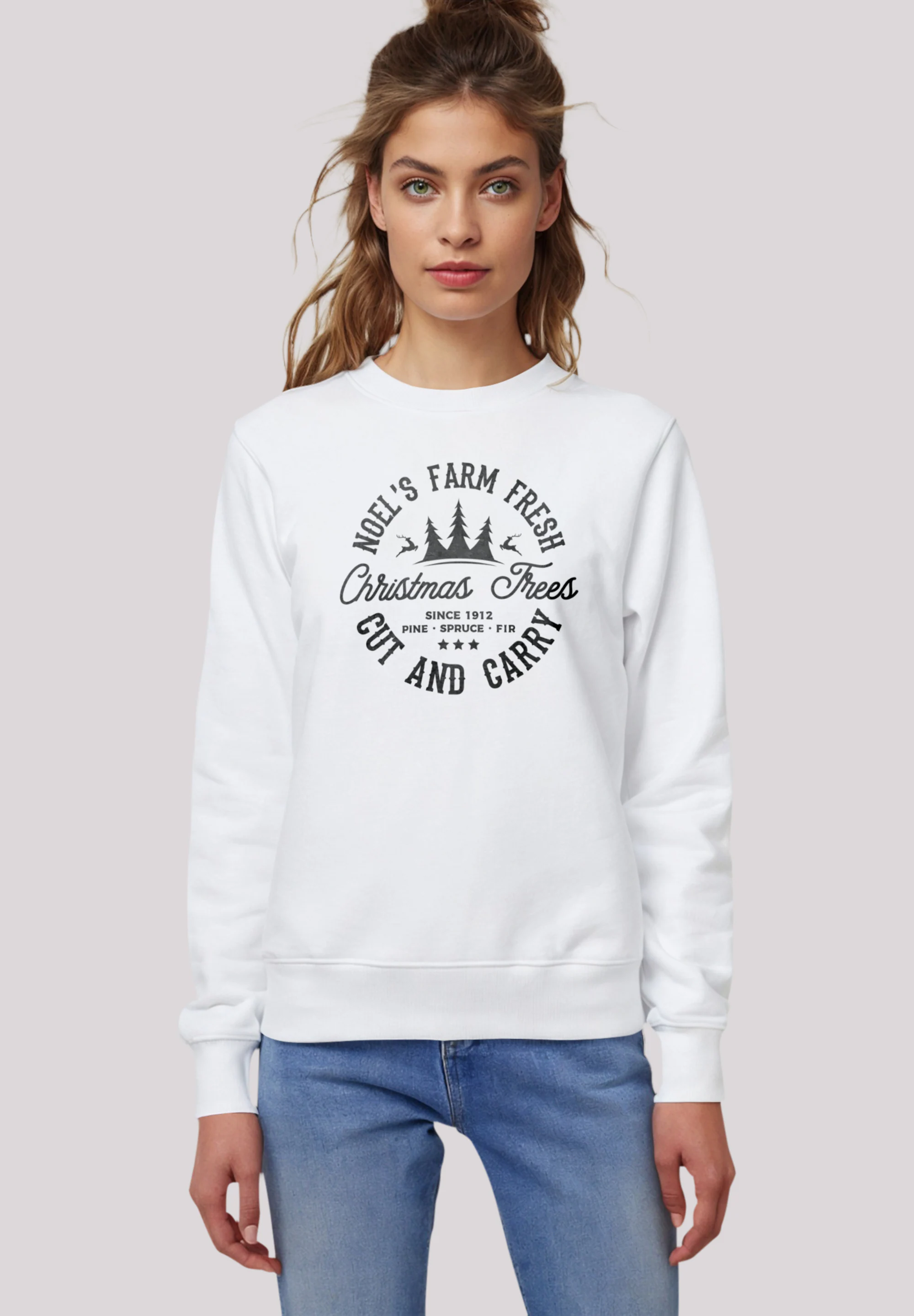 F4NT4STIC Sweatshirt "Weihnachten Trees Farm Retro Sign", Premium Qualität günstig online kaufen