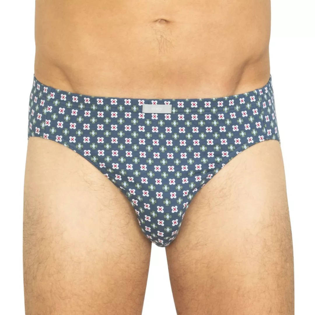 Mey Slip Blau mit Retro Muster günstig online kaufen