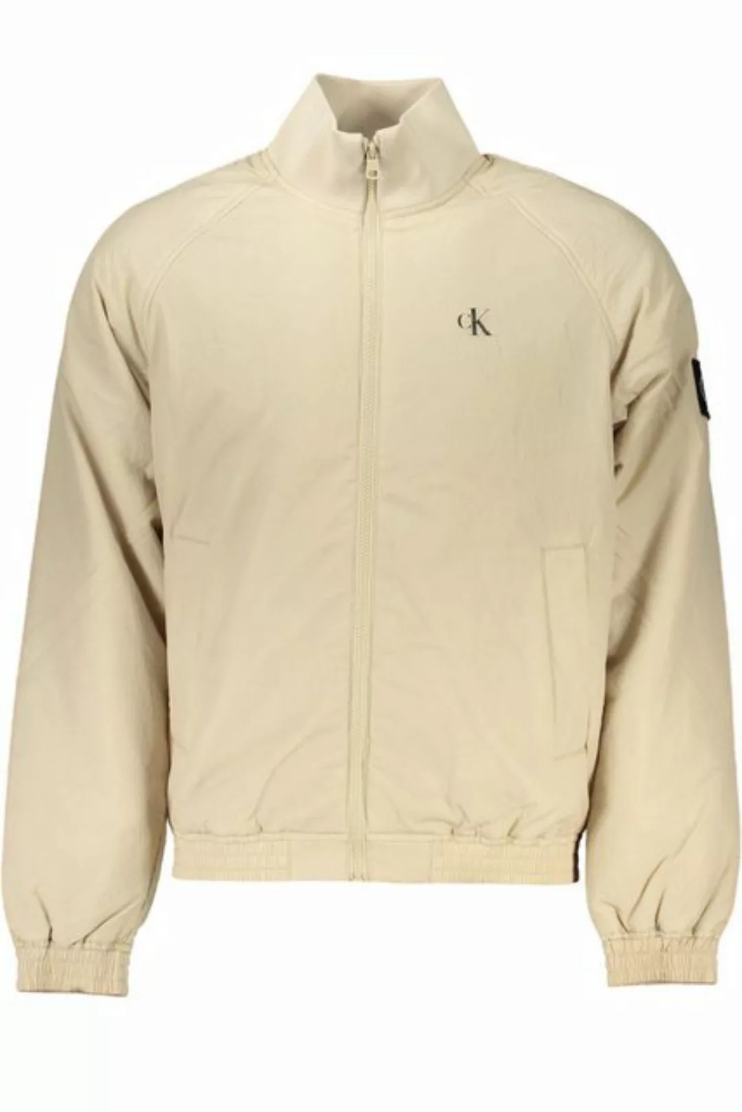 Calvin Klein Jeans Outdoorjacke Herrenjacke Beige Langarm mit Logo aus recy günstig online kaufen