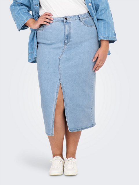 ONLY CARMAKOMA Jeansrock CARSIRI FRONT SLIT SKIRT DNM GUA NOOS günstig online kaufen