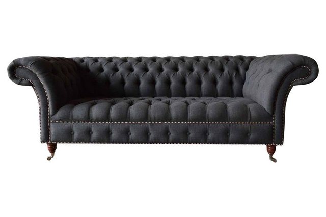 JVmoebel Sofa Grauer Chesterfield Dreisitzer Sofa 3 Sitzer Couch Polster Co günstig online kaufen