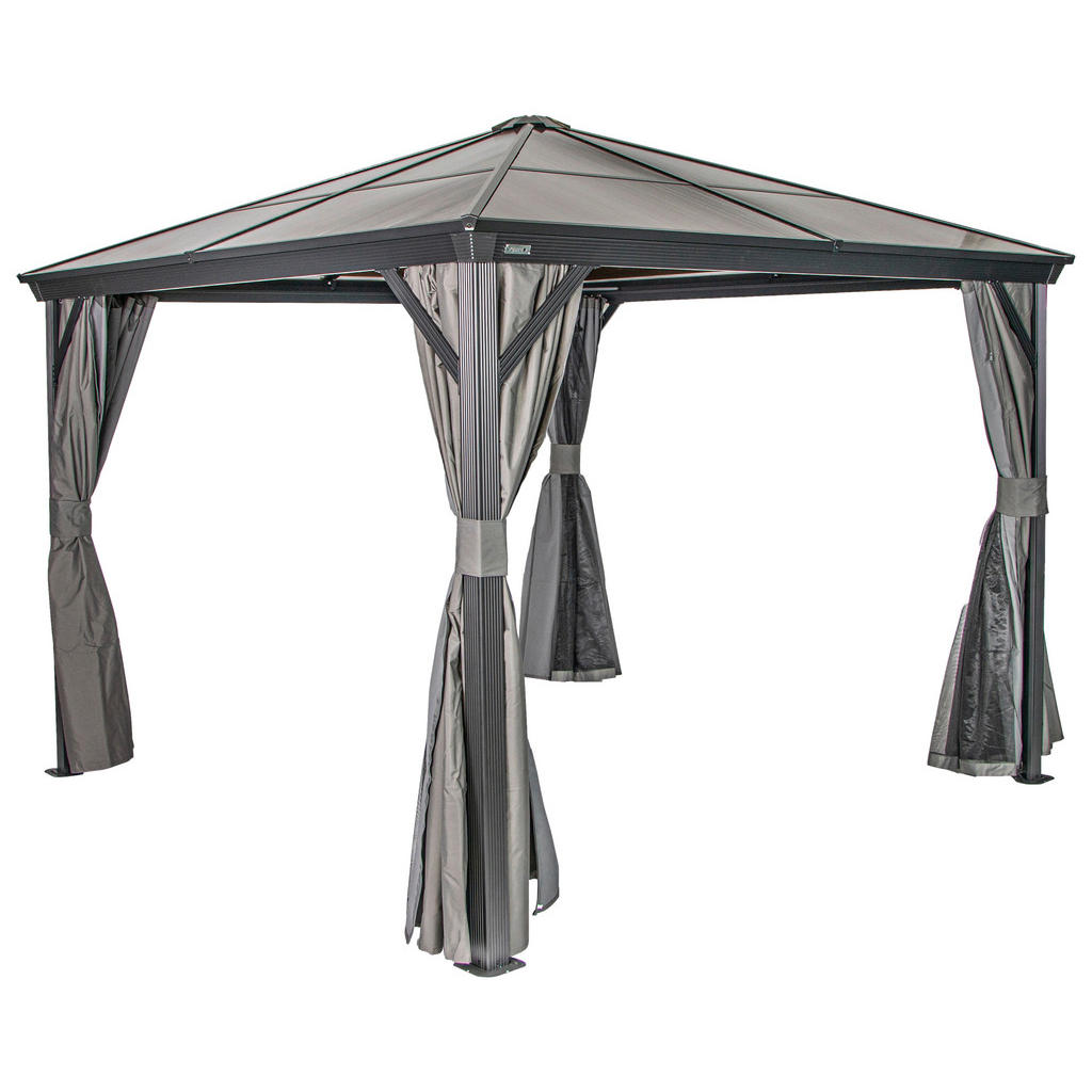 Sojag Pavillon Verona anthrazit Aluminium B/H/L: ca. 298x260x298 cm günstig online kaufen