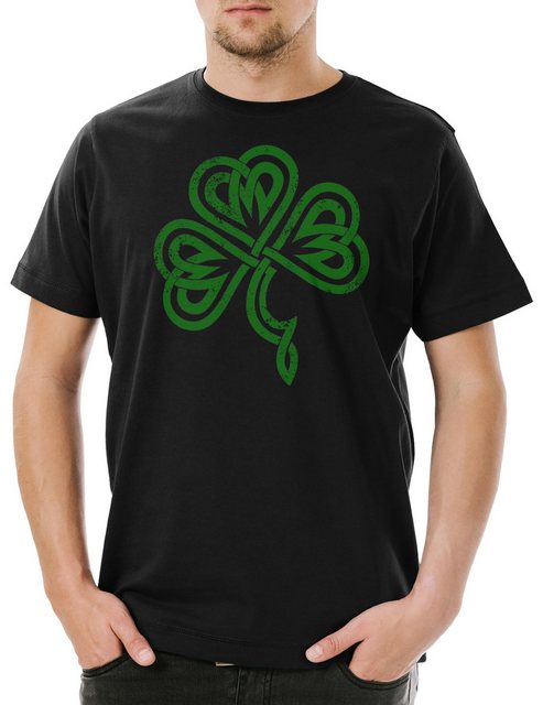 Urban Backwoods Print-Shirt Shamrock Irish Knot III Herren T-Shirt Cloverle günstig online kaufen