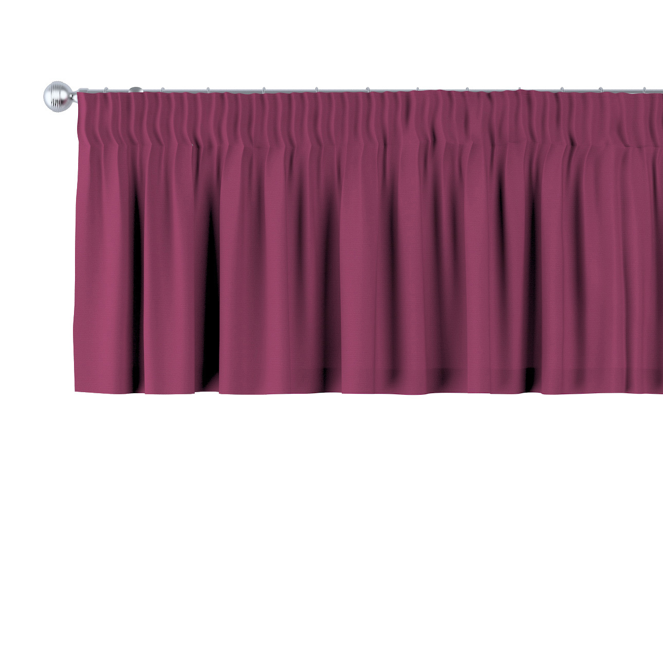 Kurzgardine mit Kräuselband, pflaume , 390 x 40 cm, Cotton Panama (702-32) günstig online kaufen
