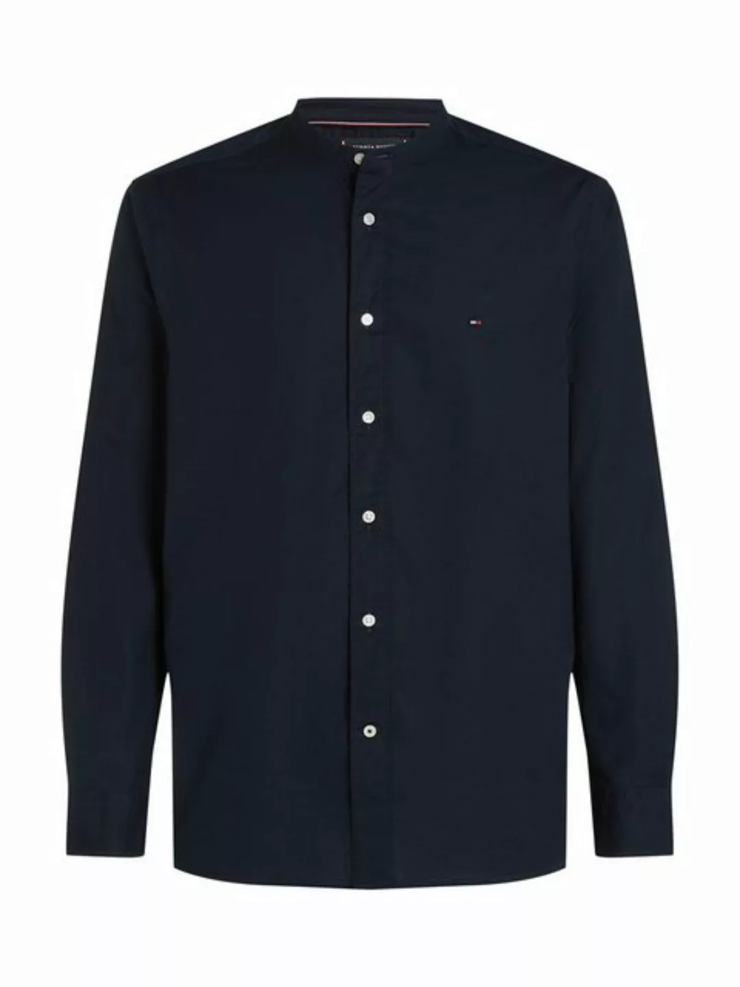 Tommy Hilfiger Langarmhemd NATURAL SOFT SOLID MAO RF SHIRT mit Tommy Hilfig günstig online kaufen