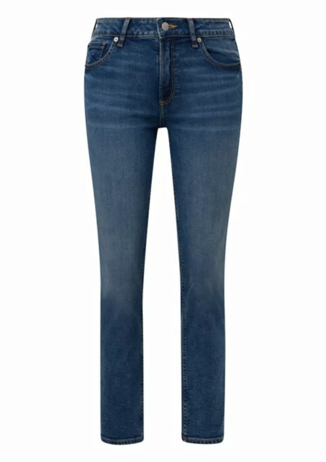 QS 7/8-Hose Cropped-Jeans Catie / Slim Fit / Mid Rise / Straight Leg günstig online kaufen