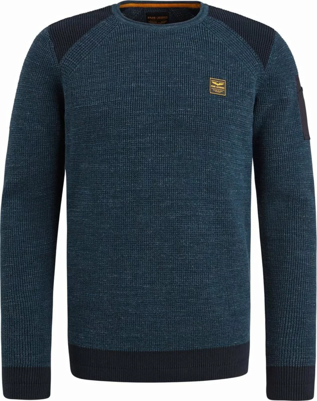 PME Legend Sweater Rib Melange Blau - Größe XXL günstig online kaufen