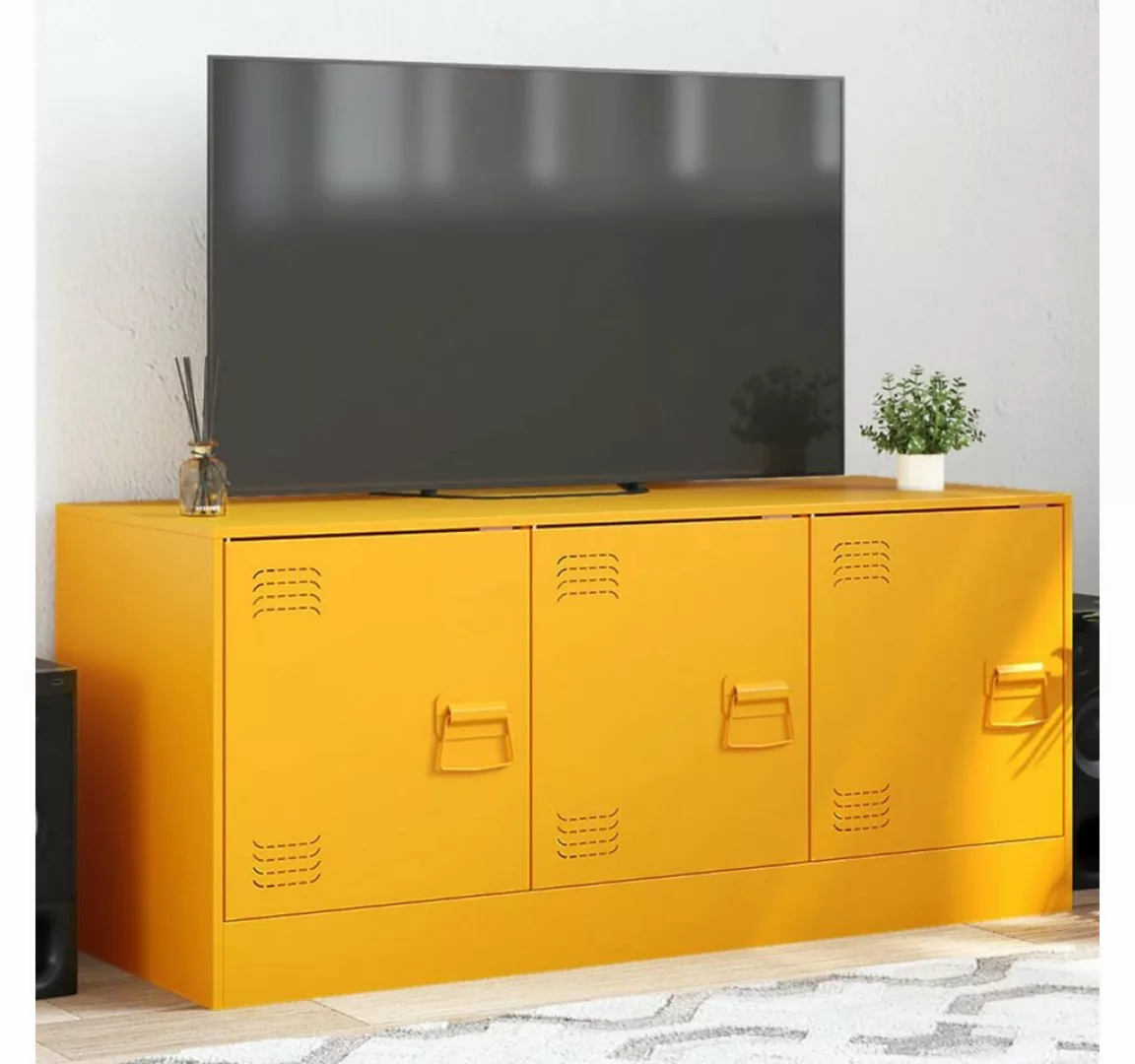 vidaXL Schrankmodule TV-Schrank Senfgelb 99x39x44 cm Stahl günstig online kaufen