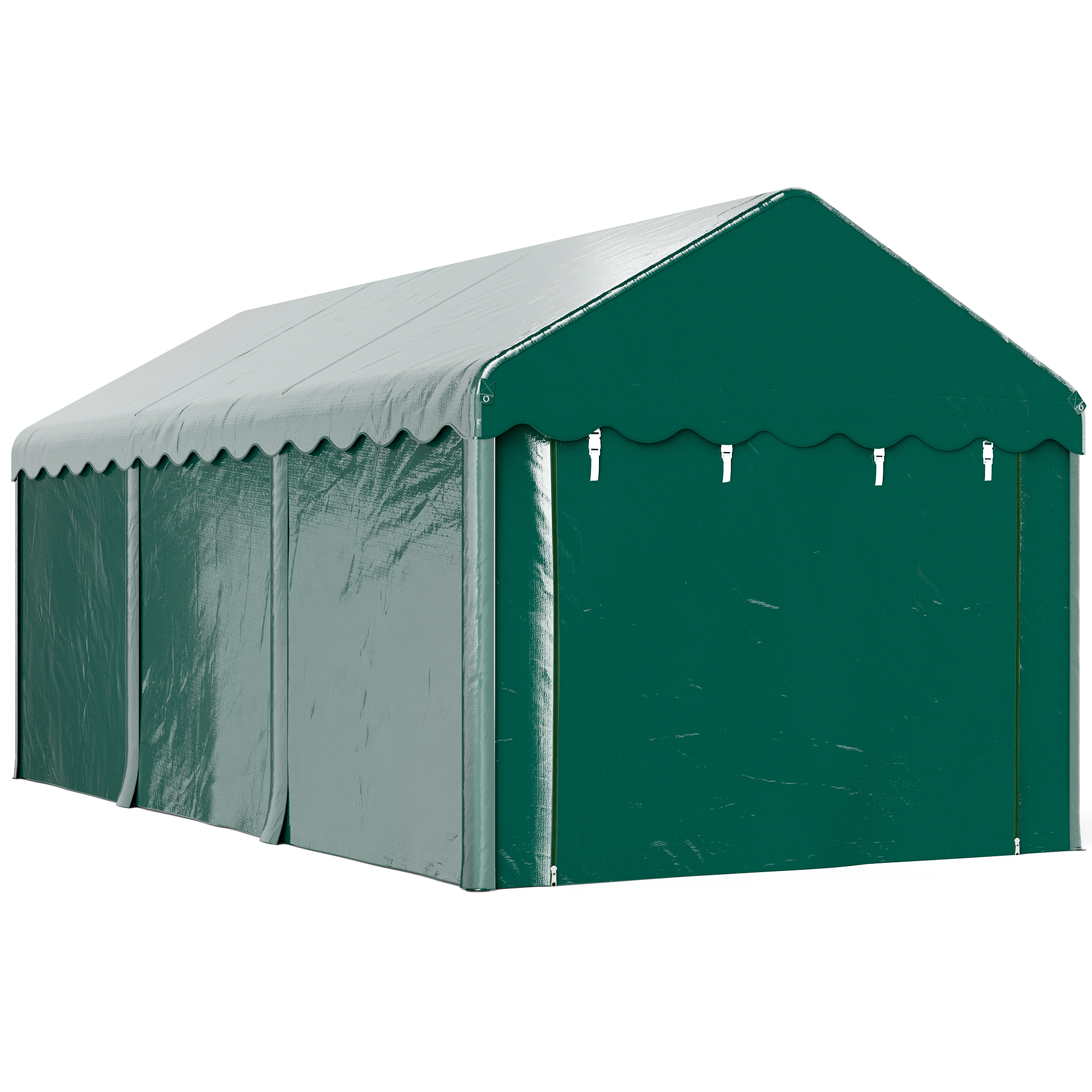 Outsunny Carport Zeltgarage 3 x 6 m Outdoor-Autoabdeckung Lagerzelt mit 2 a günstig online kaufen