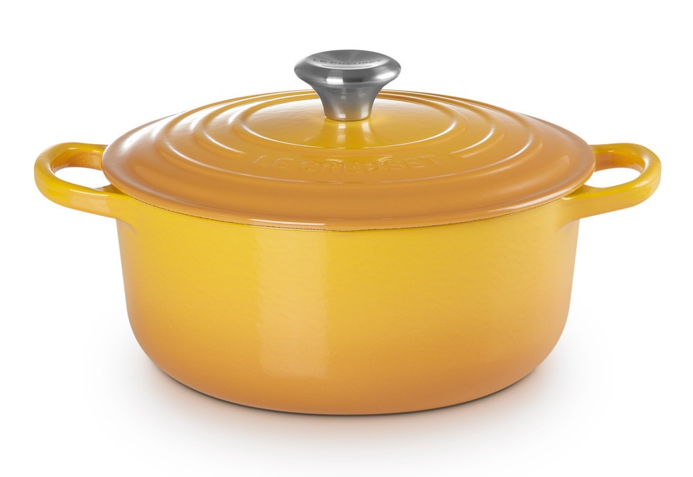 Le Creuset Bräter Signature Rund Gusseisen Nectar Gelb 20 cm günstig online kaufen