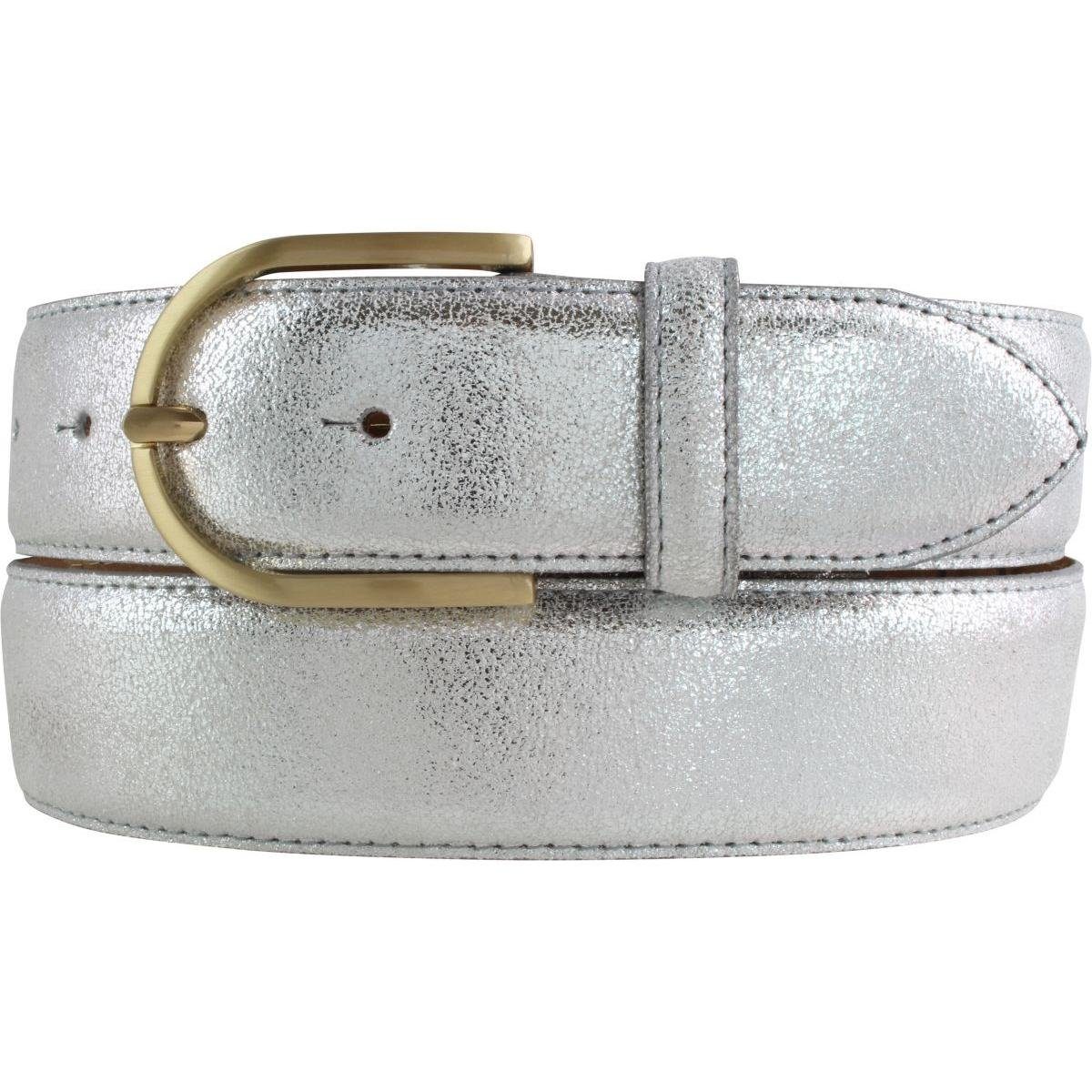 BELTINGER Ledergürtel Damen-Gürtel mit Metall-Optik Echt günstig online kaufen