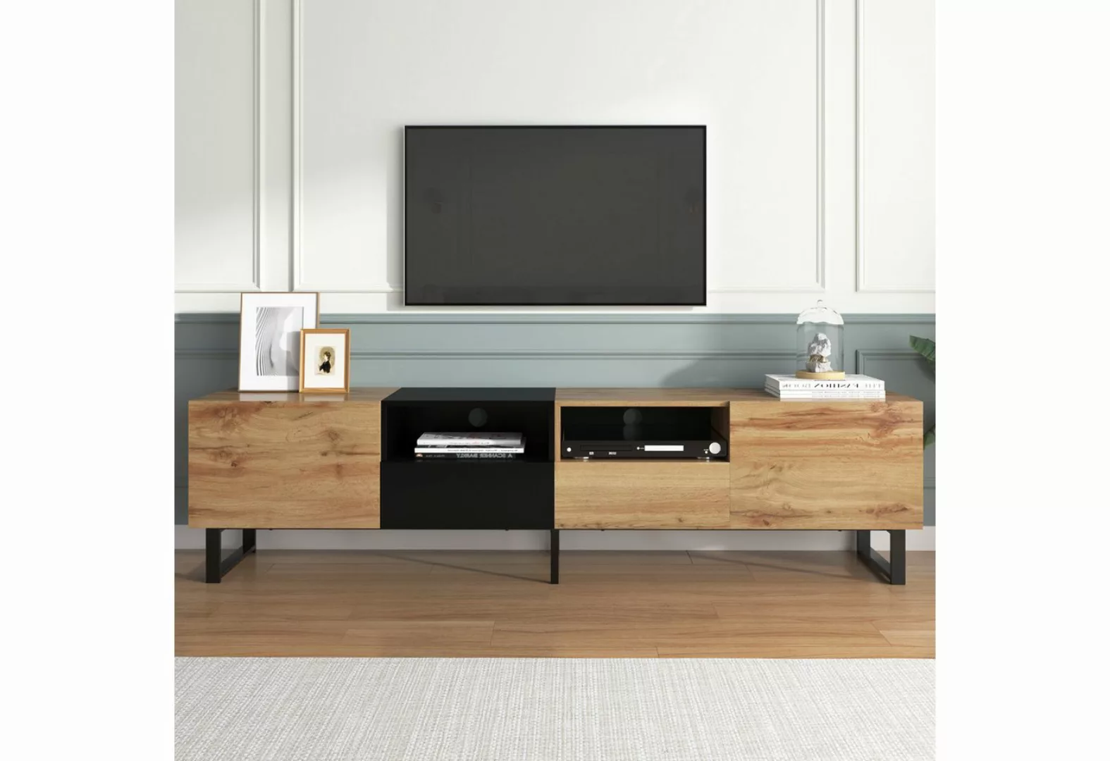 IDEASY Spind Moderner TV-Schrank, farblich passendes Design in Schwarz und günstig online kaufen