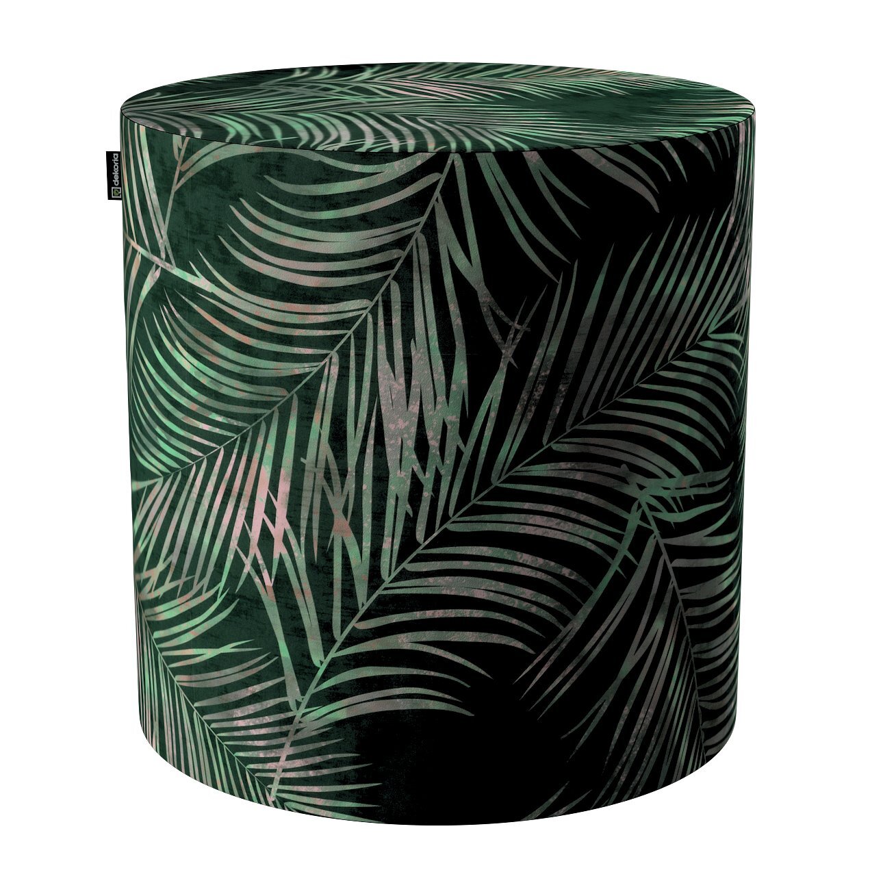 Pouf Barrel, waldgrün, ø40 cm x 40 cm, Velvet (704-21) günstig online kaufen