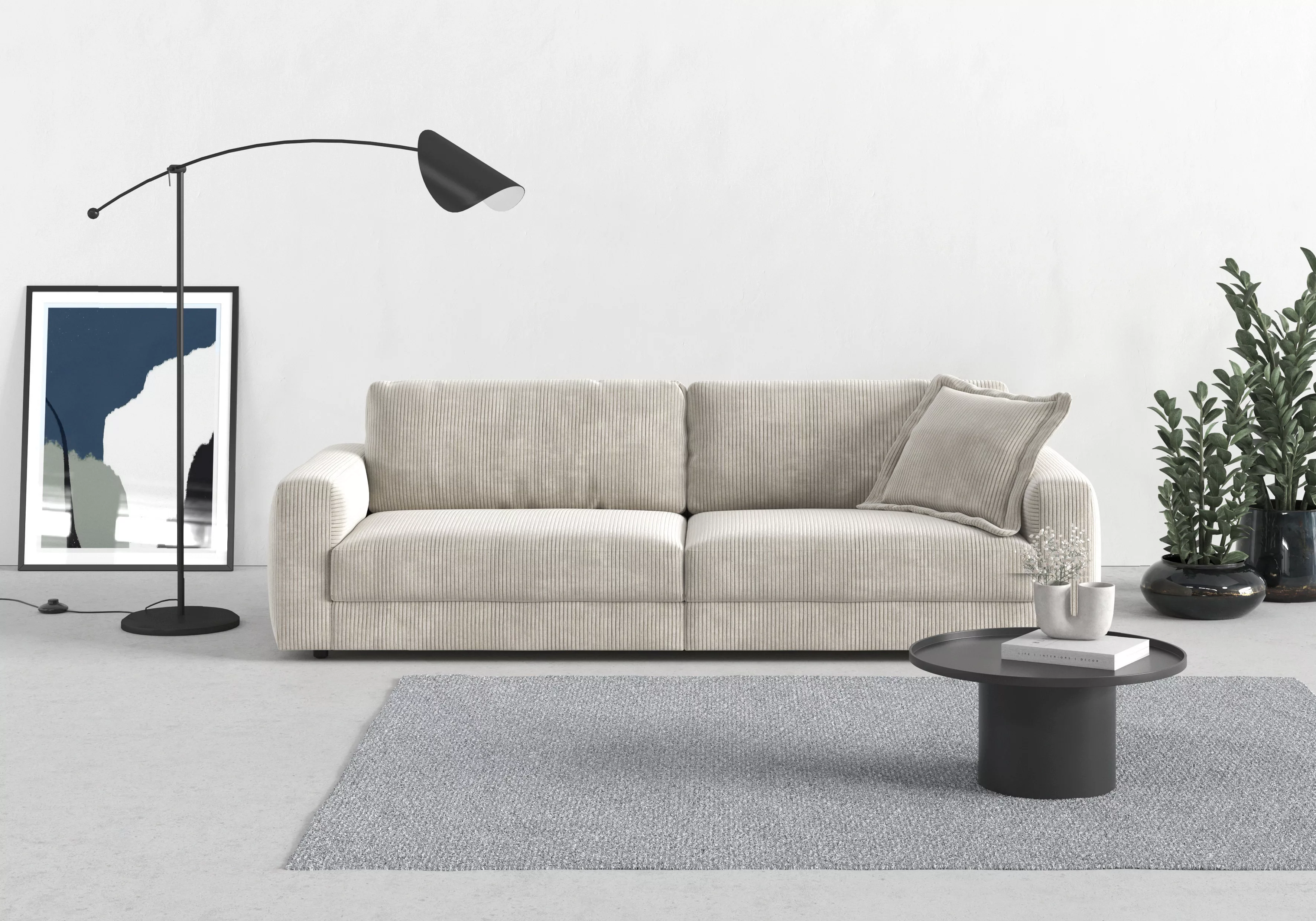 TRENDMANUFAKTUR Big-Sofa "Bourbon, Designsofa,", mit extra hohem Sitzkomfor günstig online kaufen