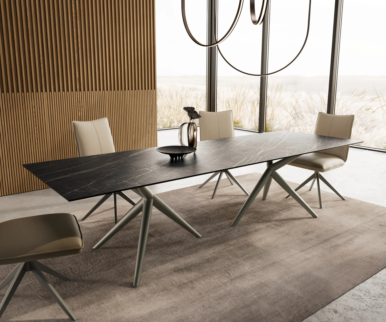 DELIFE Esstisch Edge, Keramik Laminam®Noir Desir günstig online kaufen