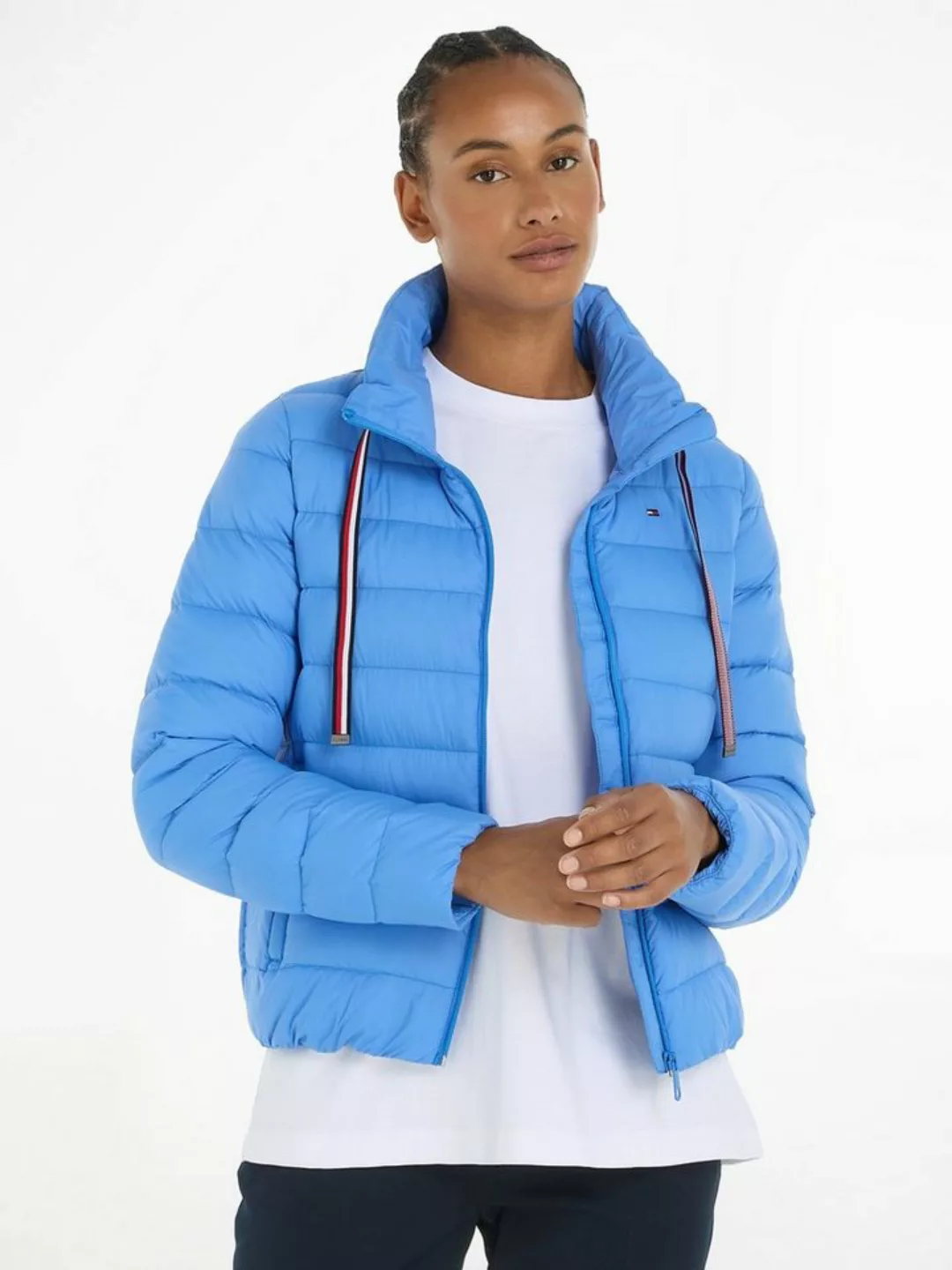 Tommy Hilfiger Kurzjacke PACKABLE LW DOWN GS JACKET mit gestreiftem Kordelz günstig online kaufen