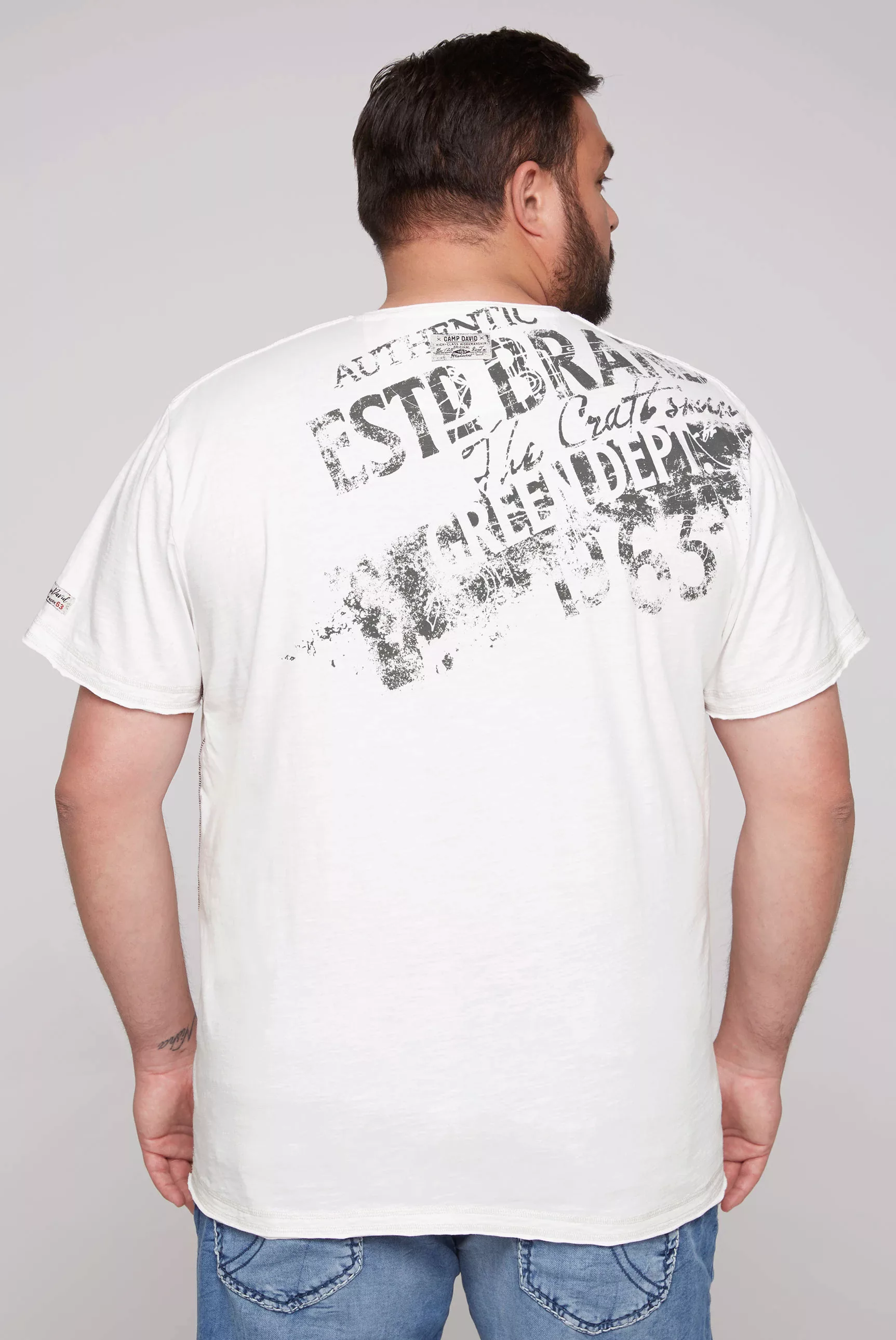 CAMP DAVID T-Shirt mit Marken-Schriftzug auf der Front günstig online kaufen