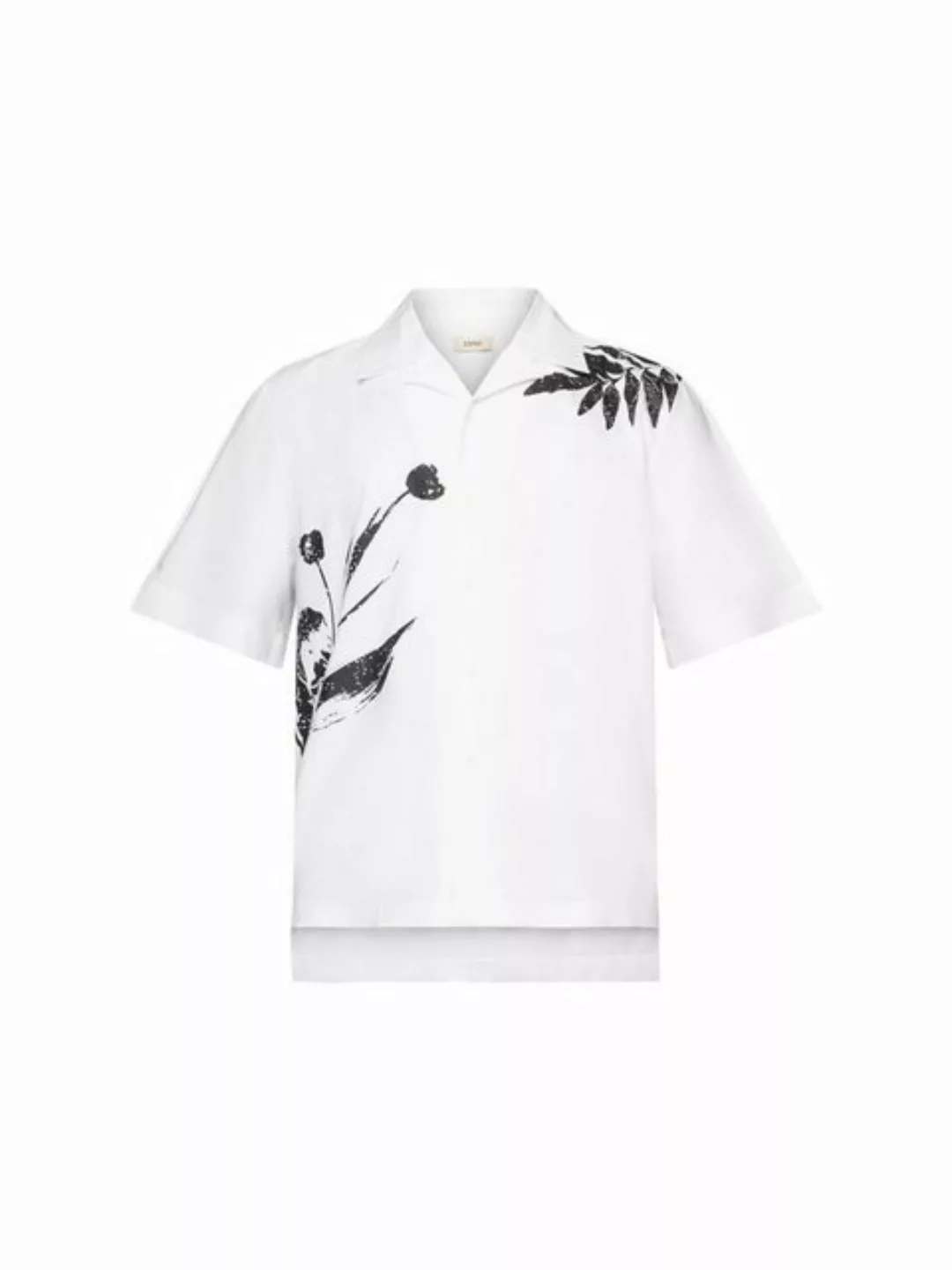 Esprit Kurzarmhemd Hemd mit großem Blumen-Print günstig online kaufen