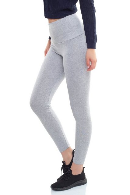 Bongual Highwaist Leggings Damen Feinstrick Thermoleggins warm aus Baumwoll günstig online kaufen