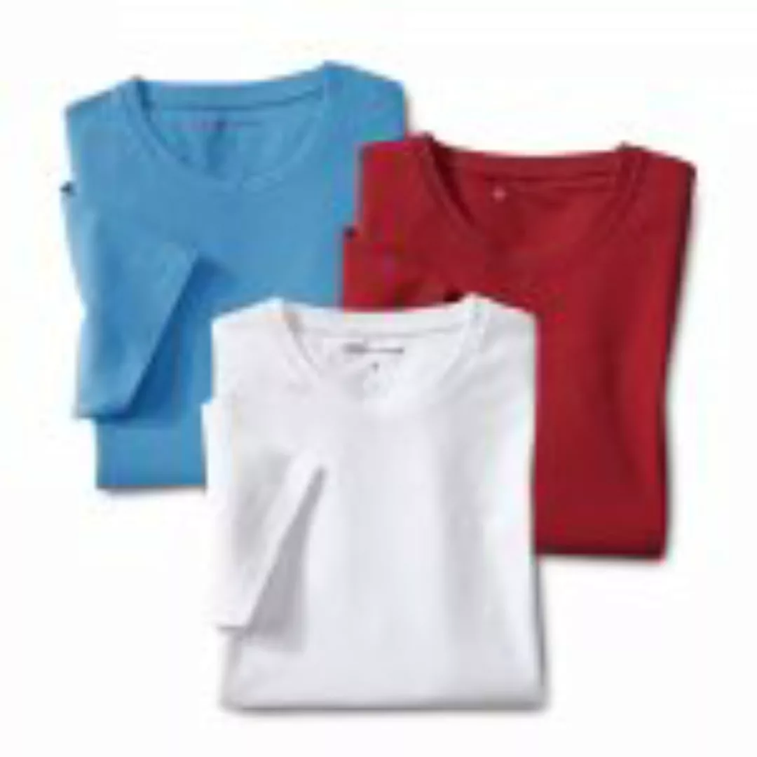 T-Shirt in Stretch-Qualität 3er-Pack günstig online kaufen