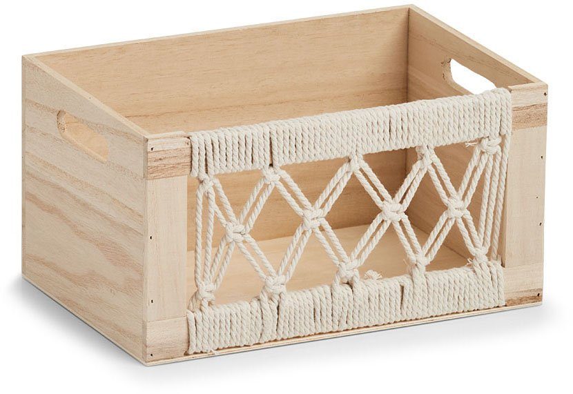 Zeller Present Dekokiste "Aufbewahrungskiste Boho", Holz"", (1 St.), Makram günstig online kaufen