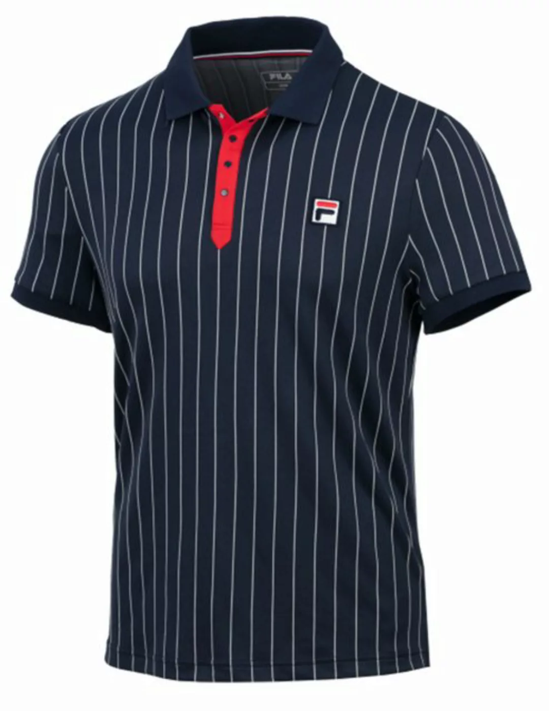 Fila Tennis Poloshirt Fila Polo Shirt Stripes Navy günstig online kaufen