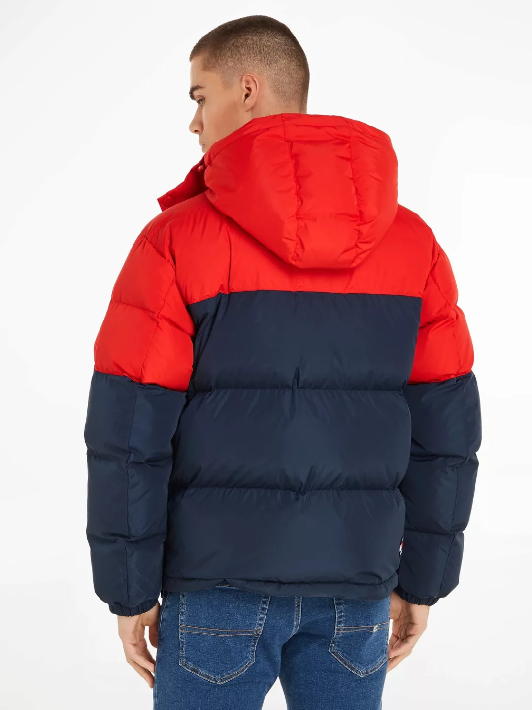 Tommy Jeans Steppjacke "TJM ALASKA COLORBLOCK PUFFER", mit Kapuze günstig online kaufen