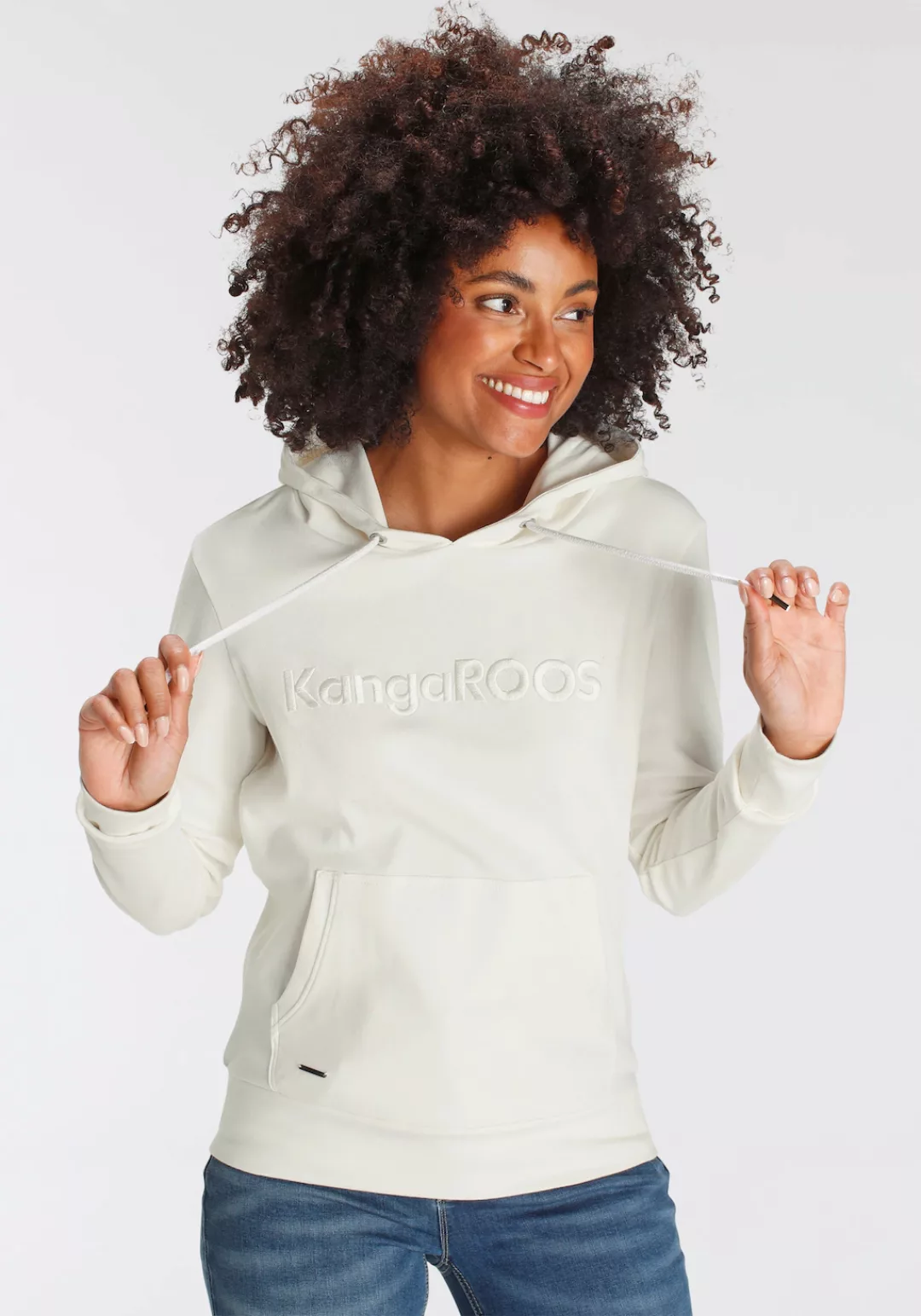 KangaROOS Kapuzensweatshirt mit großer Logo-Stickerei günstig online kaufen