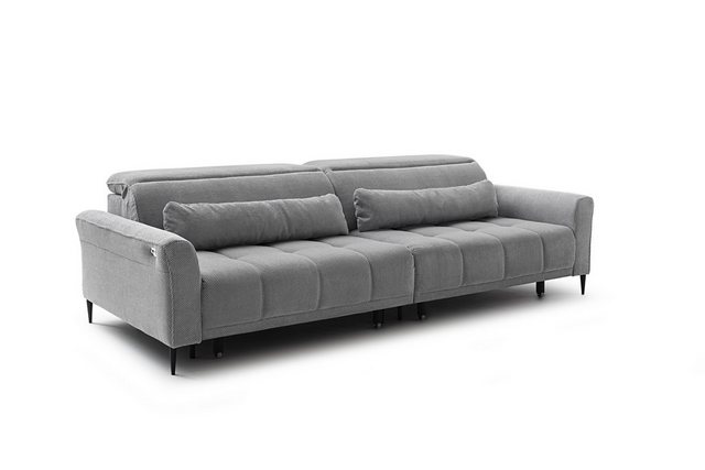 freiraum Big-Sofa Wolve, Kopfteilverstellung, 2 Kissen, Bezug graublau - 28 günstig online kaufen