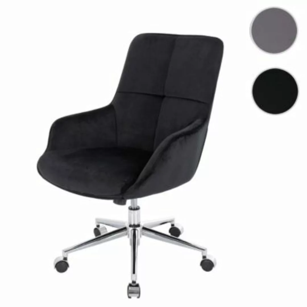 HWC Mendler Bürostuhl mit Armlehne höhenverstellbar schwarz günstig online kaufen