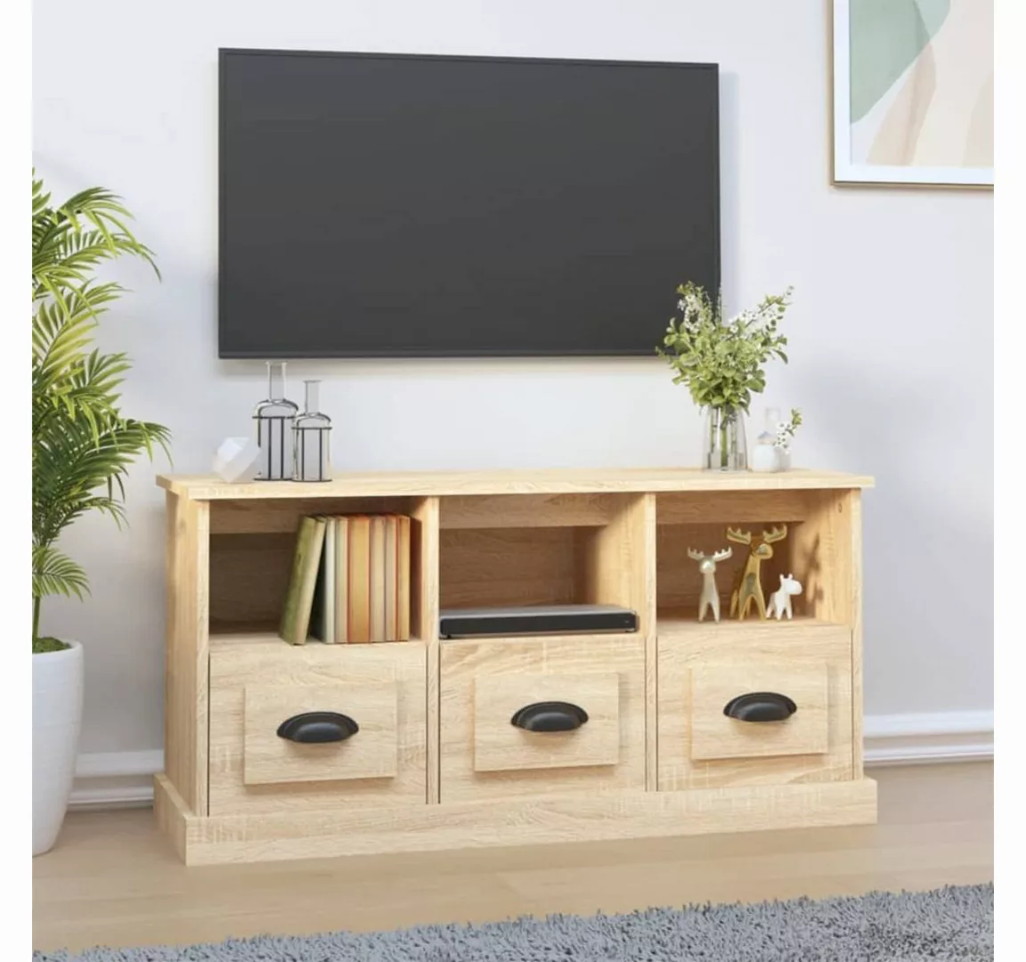 furnicato TV-Schrank Sonoma-Eiche 100x35x50 cm Holzwerkstoff günstig online kaufen