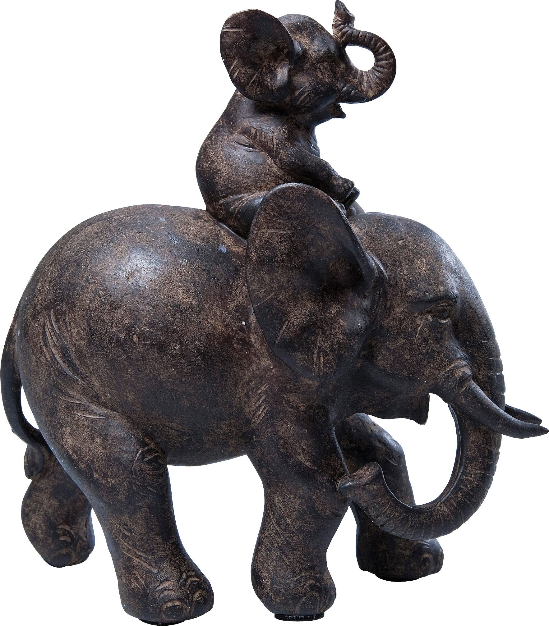 KARE Deko-Figur Elefant Dumbo Uno, Polyresin, braun, H 19 cm günstig online kaufen