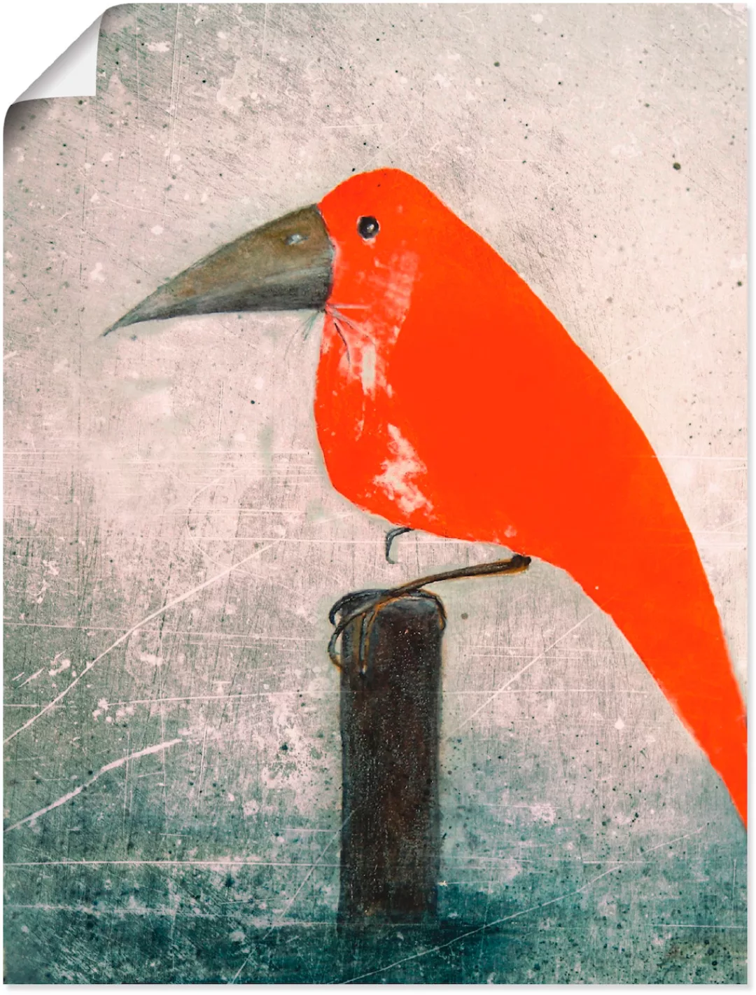 Artland Wandbild »Der Rote Vogel«, Vögel, (1 St.), als Leinwandbild, Poster günstig online kaufen