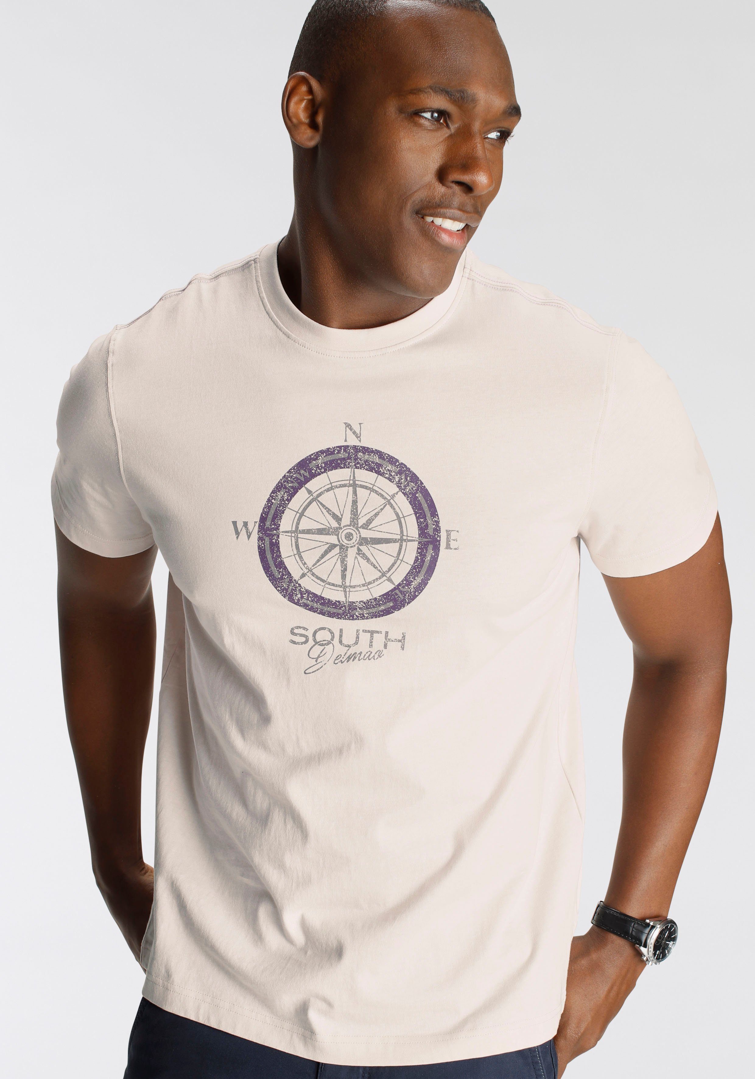 DELMAO T-Shirt Kurzarm, bedruckt, Rundhals, aus günstig online kaufen