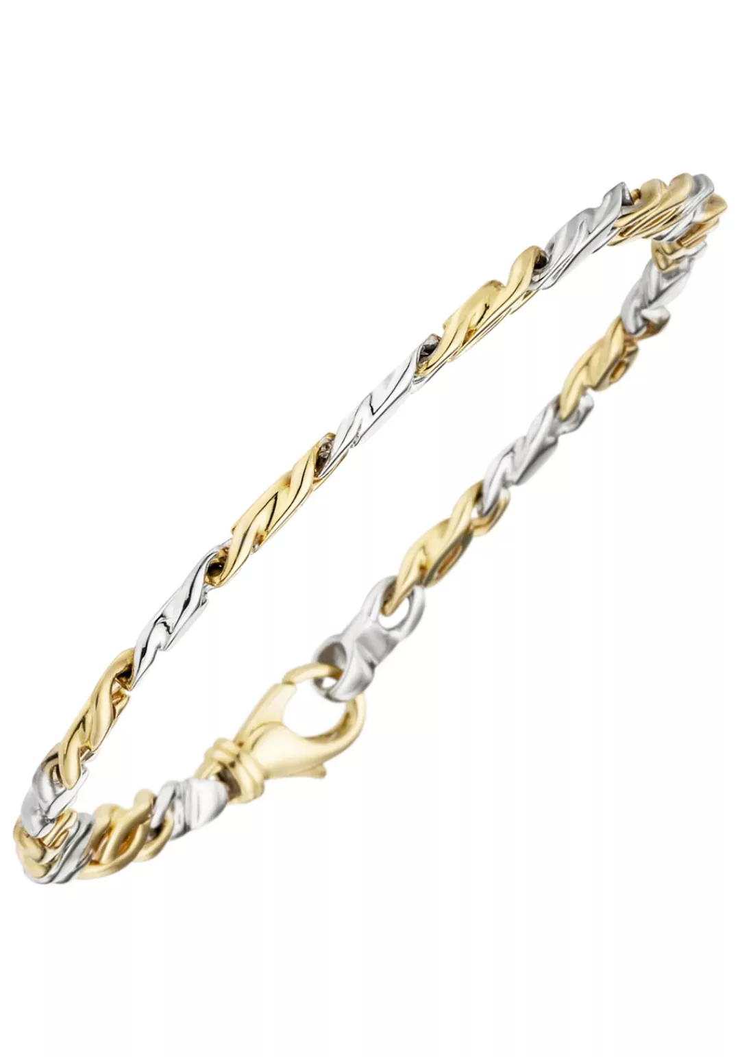 JOBO Goldarmband, 585 Gold bicolor mit 16 Diamanten günstig online kaufen