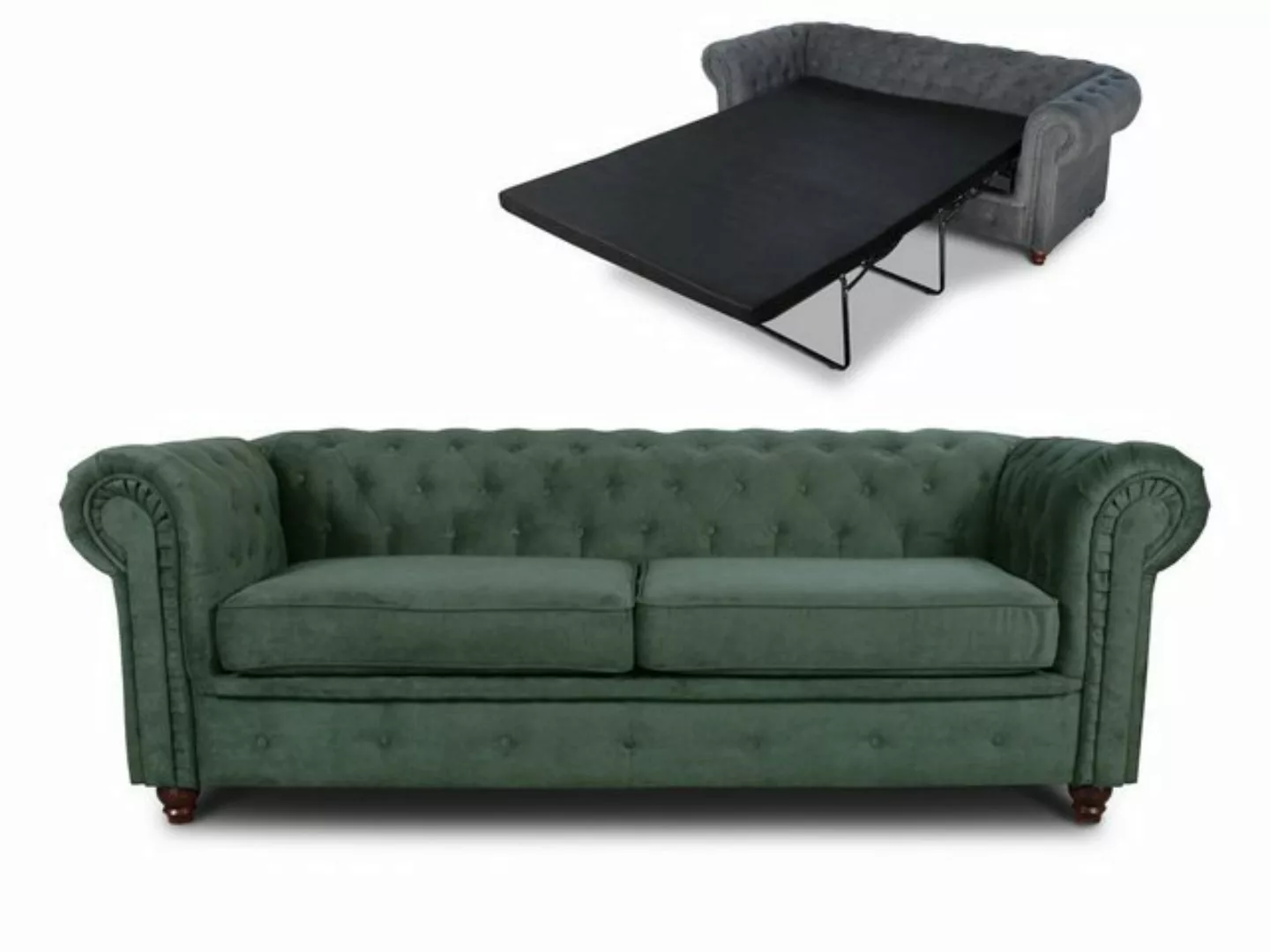 Sofnet Schlafsofa Asti 3 Bis, mit Schlaffunktion, Chesterfield Sofa 3-er, S günstig online kaufen