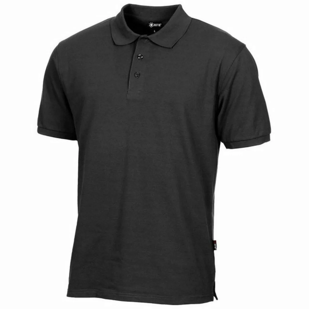 MFH T-Shirt Poloshirt, schwarz, mit Knopfleiste günstig online kaufen