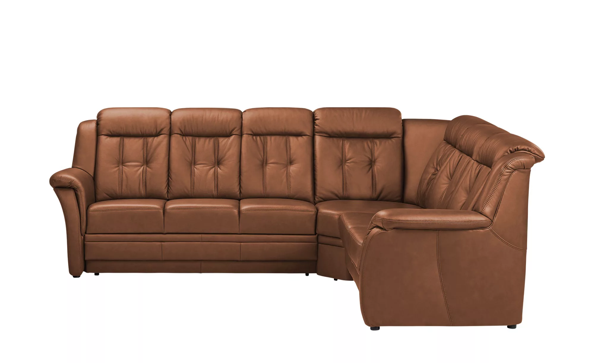 Polstermöbel Oelsa Komfort-Ecksofa aus Leder  Andorra - orange - 99 cm - Po günstig online kaufen