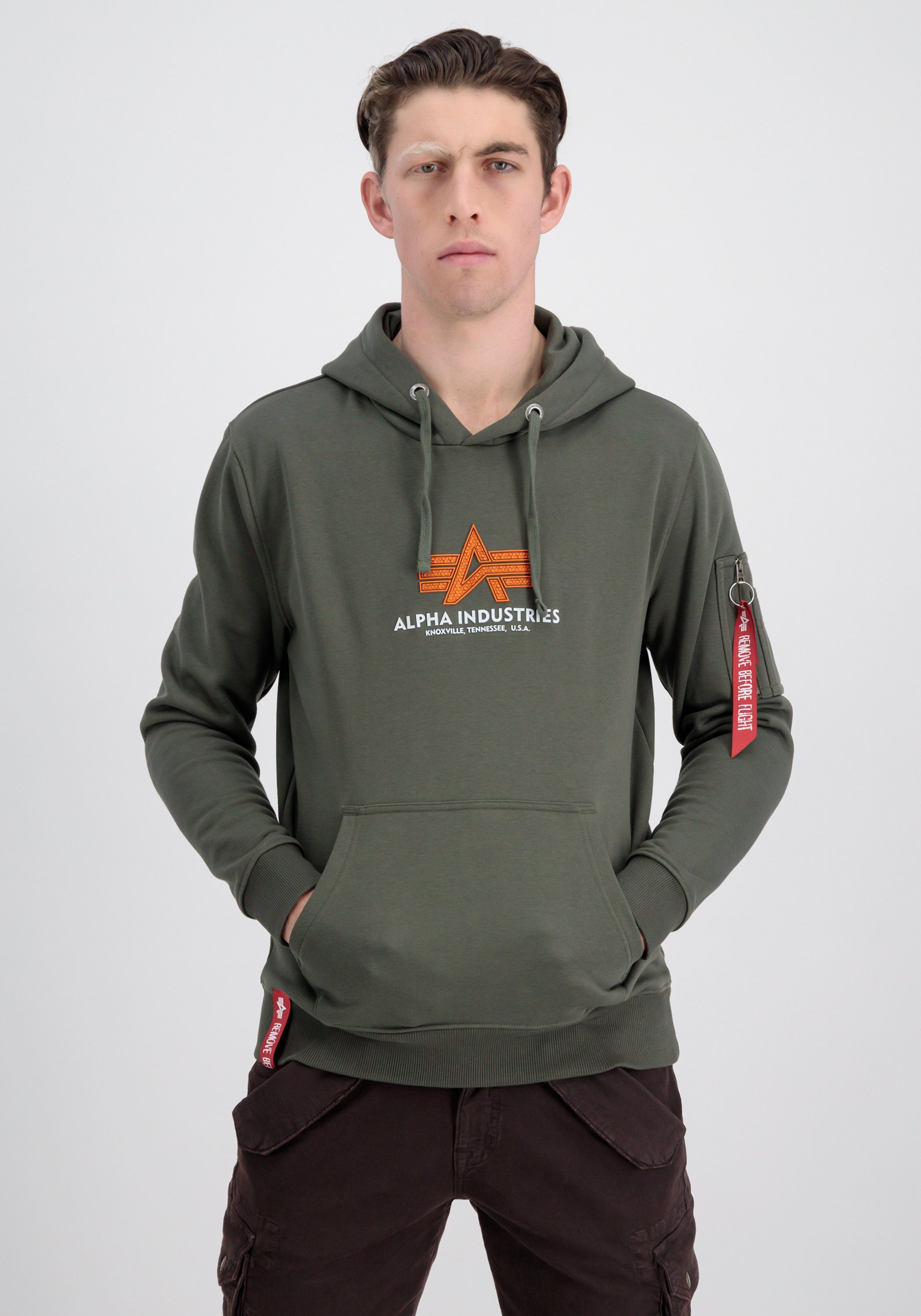 Alpha Industries Hoodie "Basic Hoodie BL Rubber Kapuzensweatshirt" günstig online kaufen