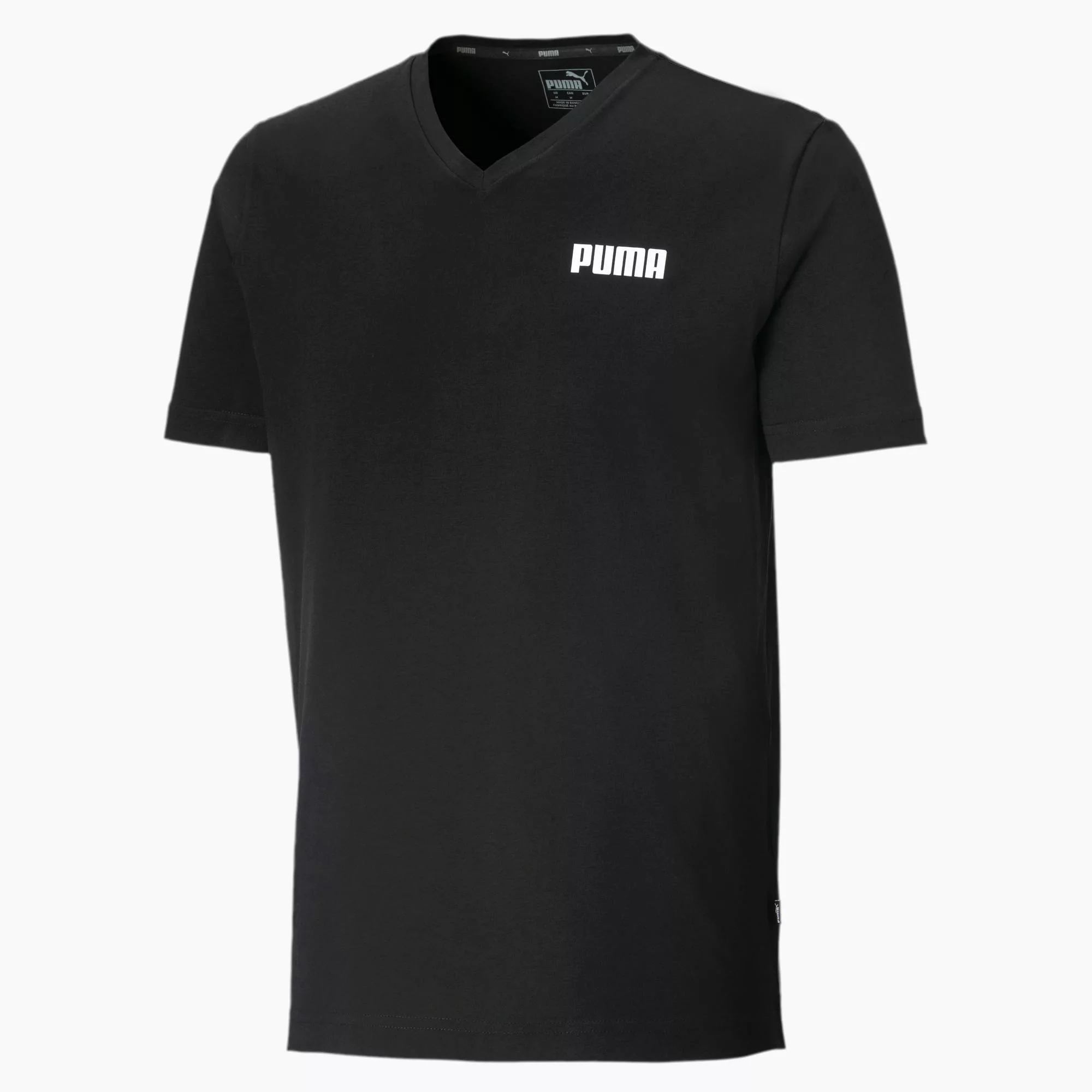 PUMA Elevated Essentials V-Neck Herren T-Shirt | Mit Aucun | Schwarz | Größ günstig online kaufen