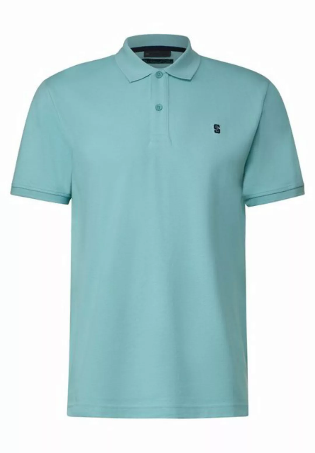 STREET ONE MEN Poloshirt in Unifarbe günstig online kaufen