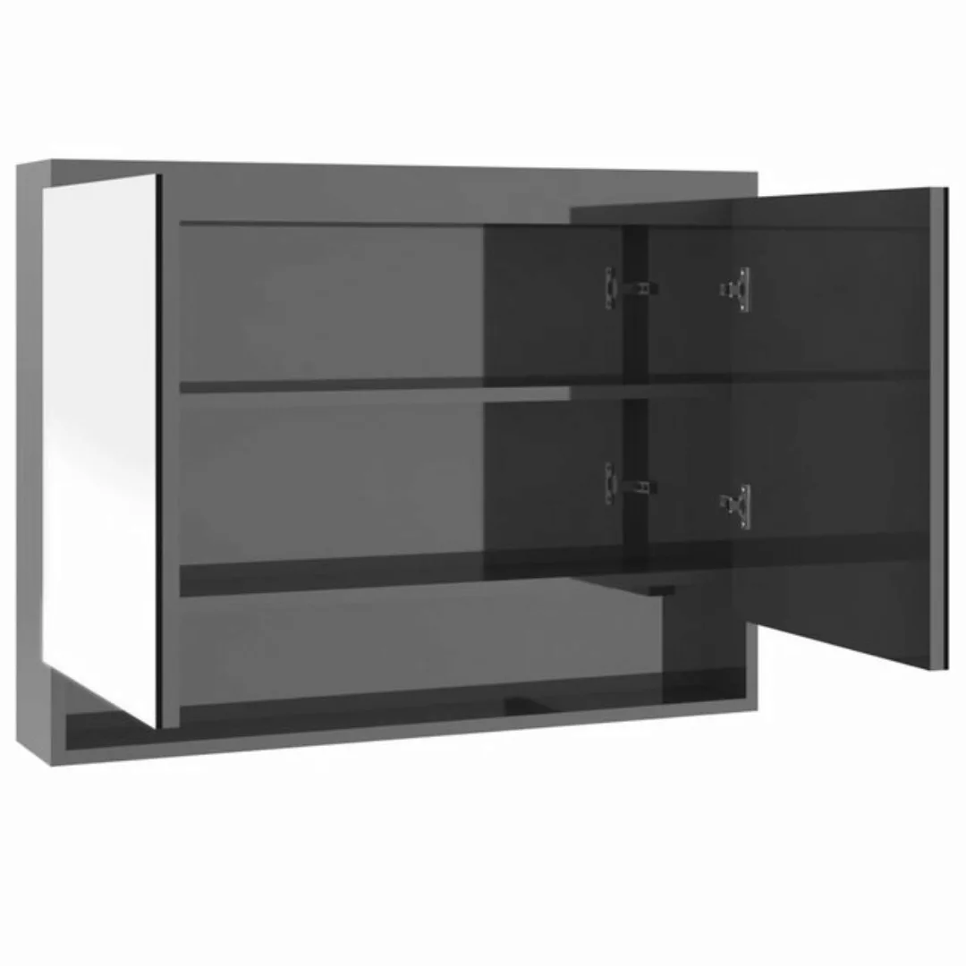 Bad-spiegelschrank 80x15x60 Cm Mdf Glenzendes Grau günstig online kaufen