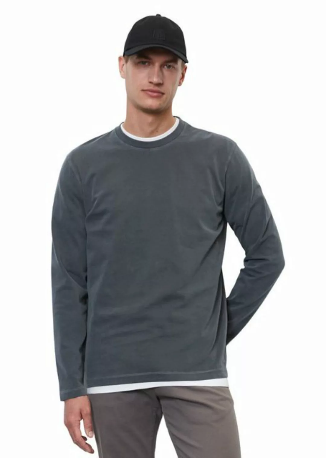 Marc O'Polo Langarmshirt T-shirt, long sleeve, crew neck, embroidery günstig online kaufen