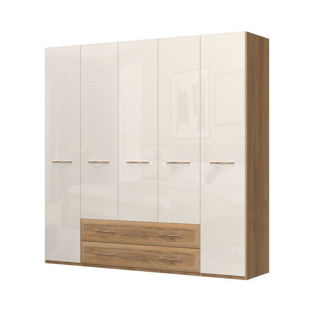 Home affaire Kleiderschrank "Gala, beige hochglänzend UV lackiert, kratzfes günstig online kaufen
