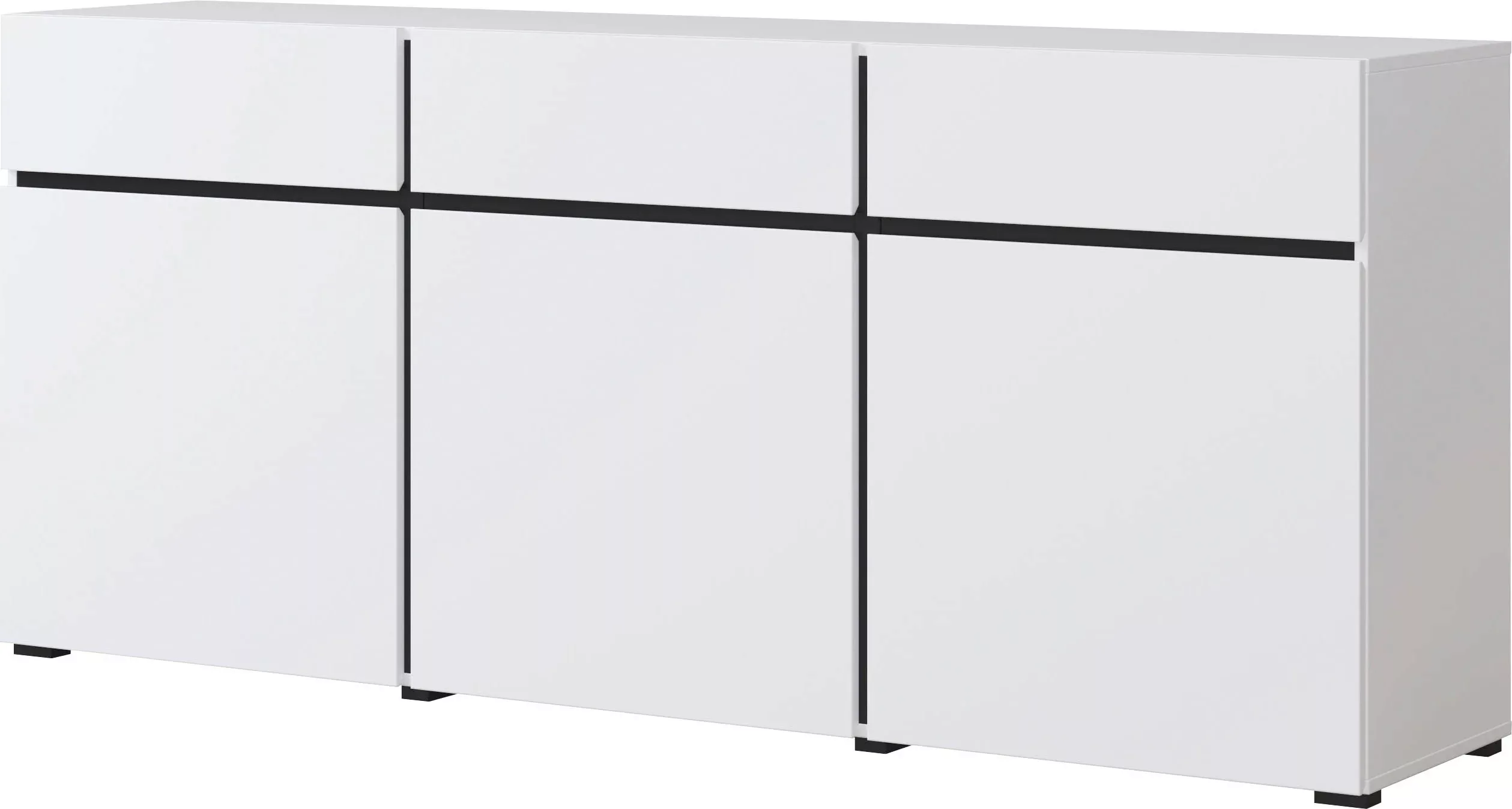 INOSIGN Sideboard "Cross,Breite 180 cm, moderne grifflose Kommode,3 Türen/3 günstig online kaufen