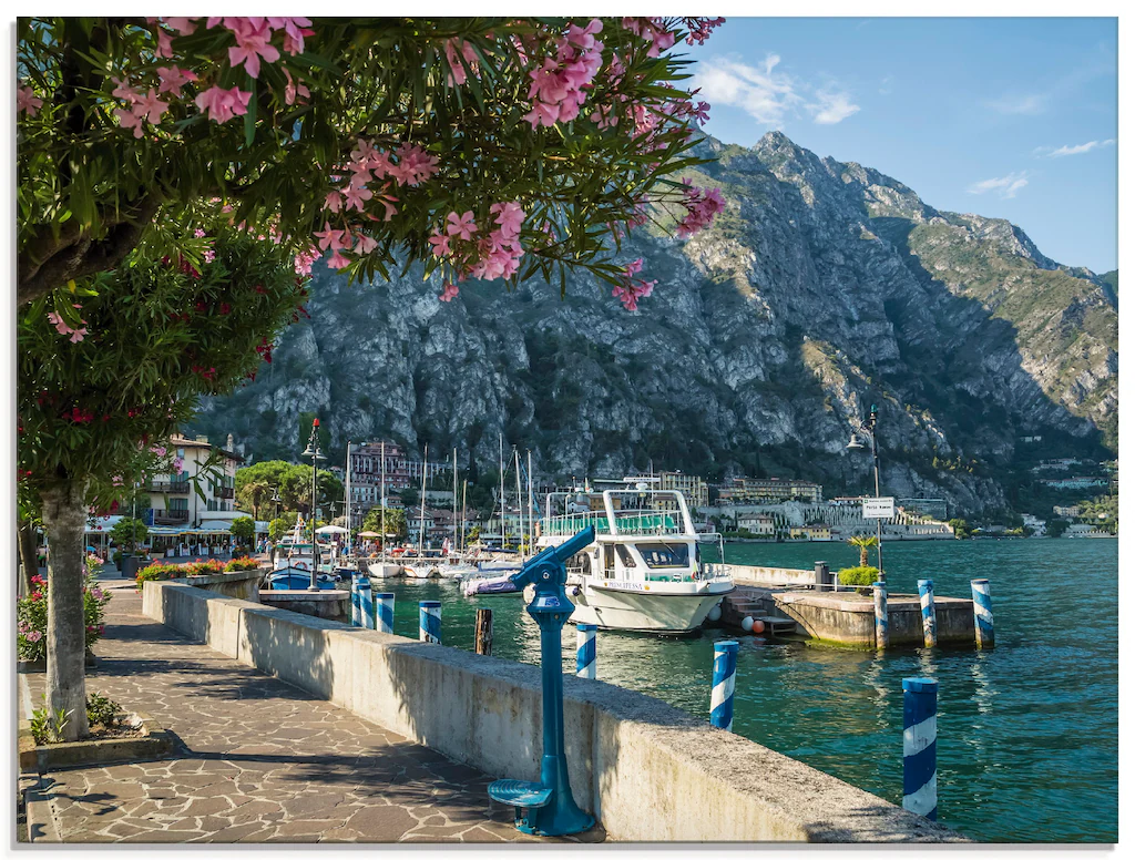 Artland Glasbild "Gardasee Hafen Limone sul Garda I", Europa, (1 St.), in v günstig online kaufen