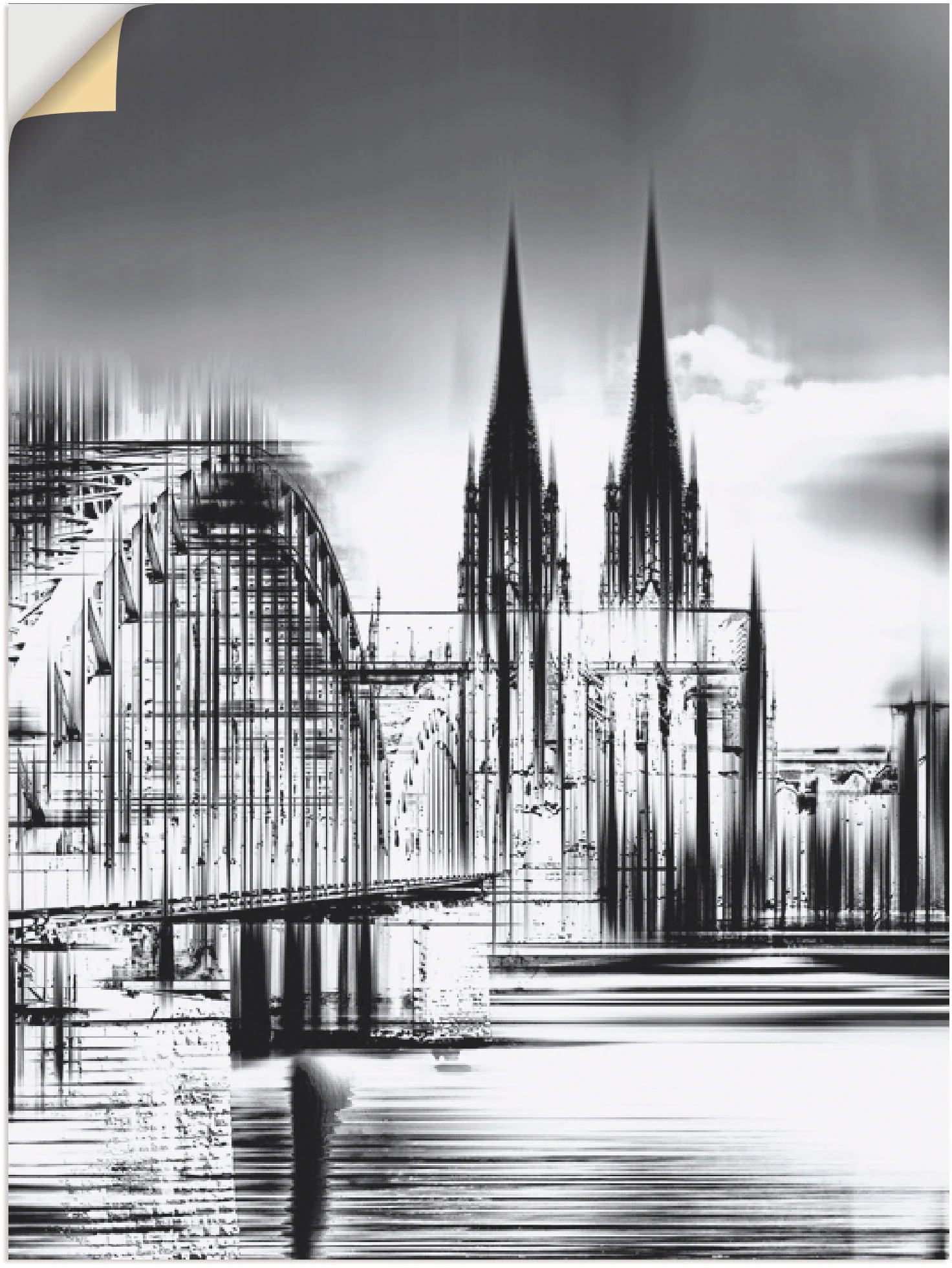 Artland Wandbild "Köln Skyline Collage III", Deutschland, (1 St.), als Lein günstig online kaufen