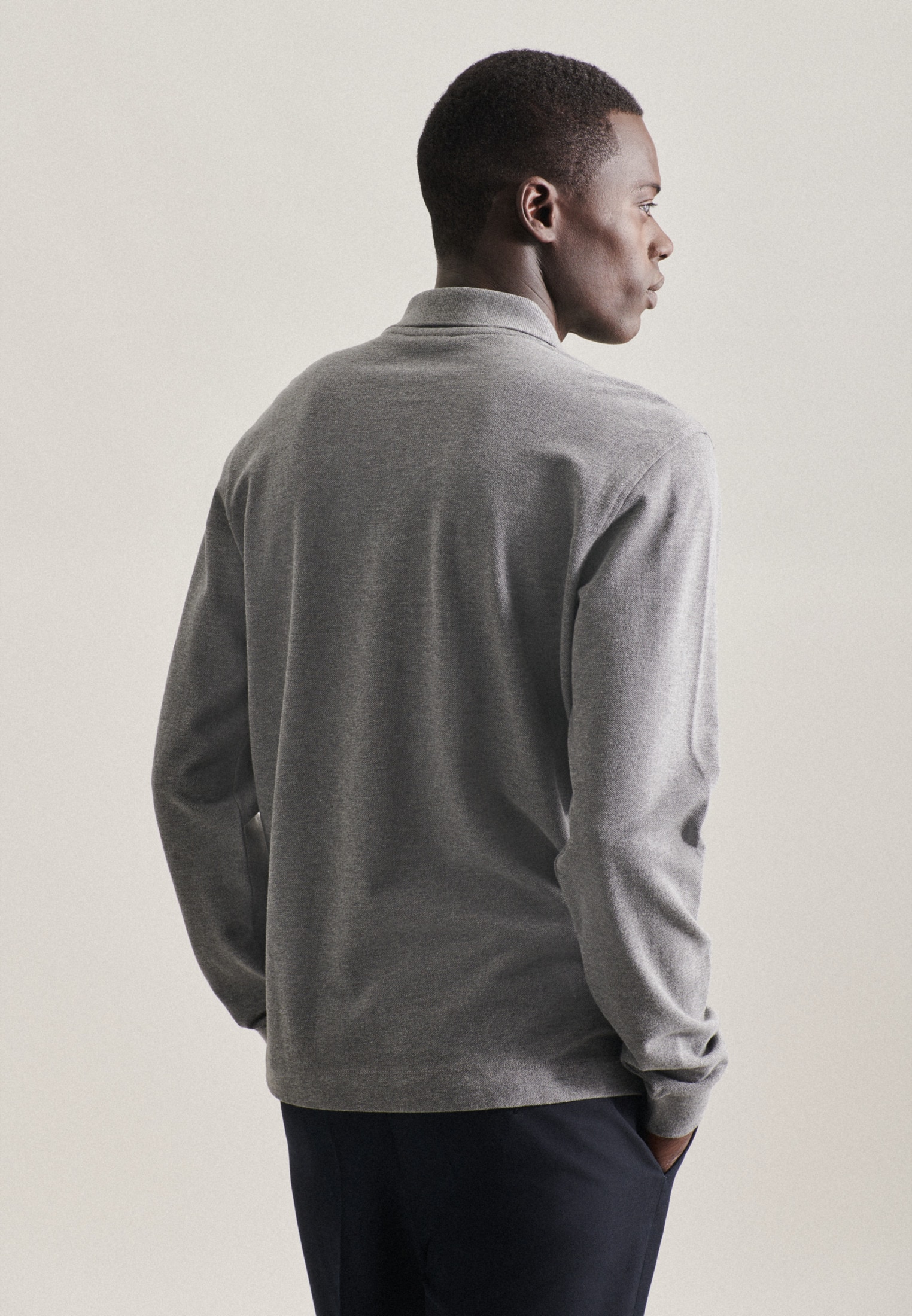 seidensticker Poloshirt "Regular", Langarm Kragen Uni günstig online kaufen